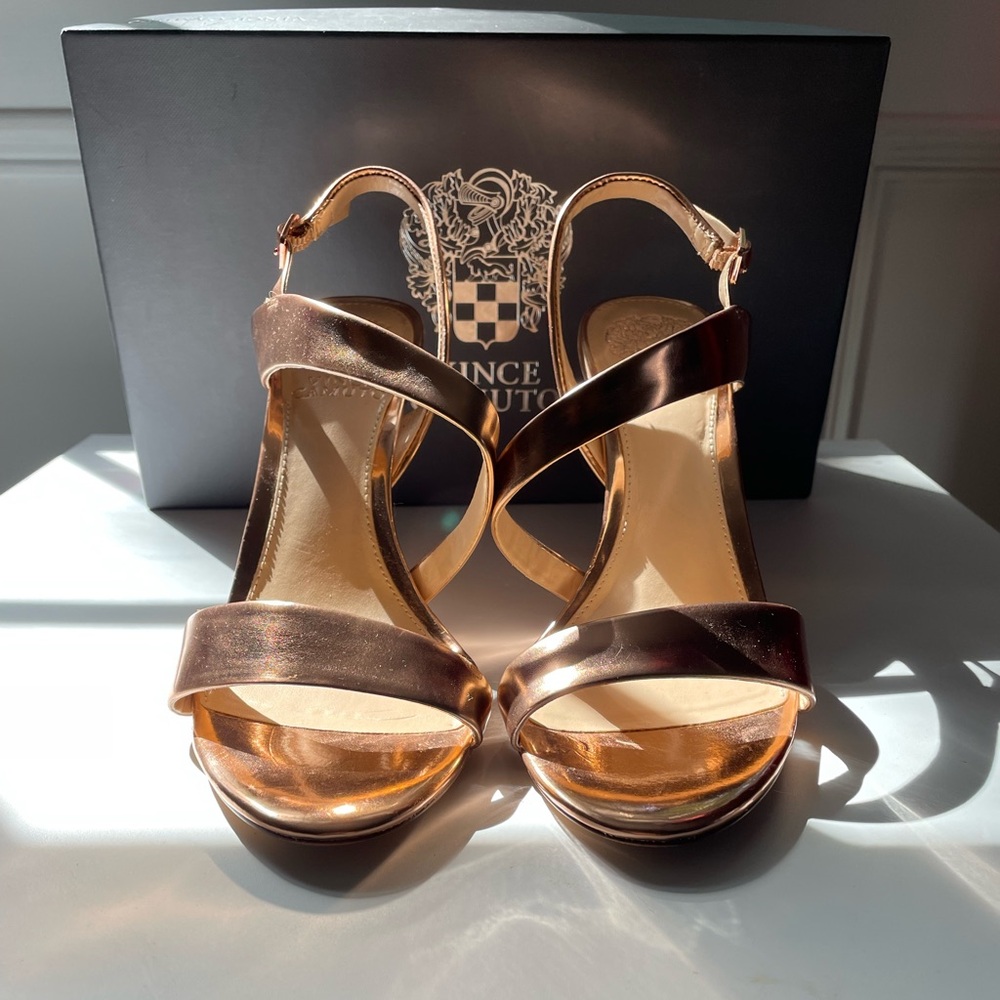 Vince Camuto Metallic Rose Gold VC-Costina Heels